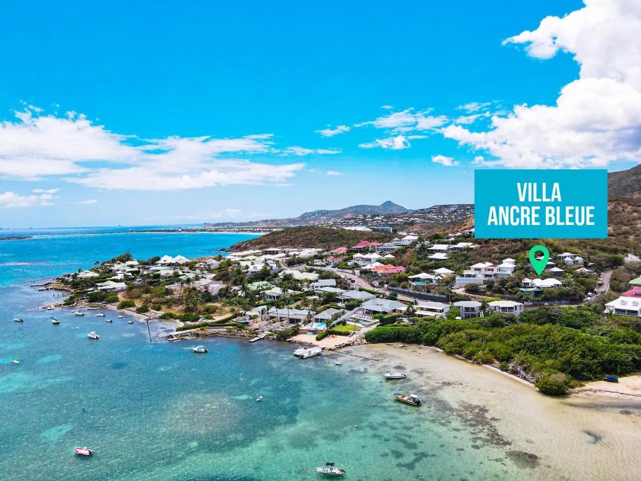 Ancre Bleue, Charming Villa With A Stunning View Of Pinel Island, 3 Bedrooms, 3 Bathrooms Cul de Sac